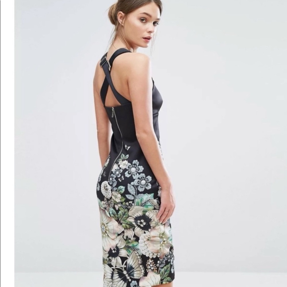 Ted Baker Jayer Floral Bodycon dress - US 6 or Ted size 2